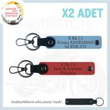 MiaWiki İsim Plaka ve Kan Grubu Kişiye Özel Anahtarlık, Standart, MH-KAN-MT-8943x2, Nar Çiçeği-Gök Mavi-siyah, üniseks-yetişkin