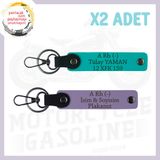 MiaWiki İsim Plaka ve Kan Grubu Motosiklet Anahtarlığı, Standart, MH-KAN-MT-4893x2, Mor Menekşe-Koyu Turkuaz, üniseks-yetişkin