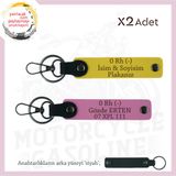 MiaWiki İsim Plaka ve Kan Grubu Motosiklet Anahtarlık, Standart, MH-KAN-MT-11139x2, Sarı-Pembe-siyah, üniseks-yetişkin