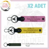 MiaWiki İsim Plaka ve Kan Grubu Motosiklet Anahtarlık, Standart, MH-KAN-MT-7141x2, Sarı-Pembe-yeşil, üniseks-yetişkin