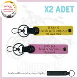 MiaWiki İsim Plaka ve Kan Grubu Motosiklet Anahtarlık, Standart, MH-KAN-MT-8139x2, Sarı-Pembe-siyah, üniseks-yetişkin