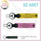 MiaWiki İsim Plaka ve Kan Grubu Motosiklet Anahtarlık, Standart, MH-KAN-MT-8141x2, Sarı-Pembe-yeşil, üniseks-yetişkin
