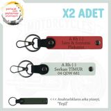 MiaWiki İsim Plaka ve Kan Grubu Yazılı Anahtarlık Set, Standart, MH-KAN-MT-6929x2, Nar Çiçeği-Beyaz-yeşil, üniseks-yetişkin