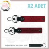 MiaWiki İsim Plaka ve Kan Grubu Yazılı Anahtarlık Set, Standart, MH-KAN-MT-8777x2, Kırmızı-Fıstık Yeşil-siyah, üniseks-yetişkin