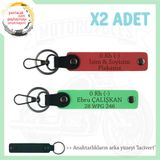 MiaWiki İsim Plaka ve Kan Grubu Yazılı Anahtarlık, Standart, MH-KAN-MT-10936x2, Nar Çiçeği-Fıstık Yeşil-lacivert, üniseks-yetişkin