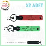 MiaWiki İsim Plaka ve Kan Grubu Yazılı Anahtarlık, Standart, MH-KAN-MT-10937x2, Nar Çiçeği-Fıstık Yeşil-siyah, üniseks-yetişkin