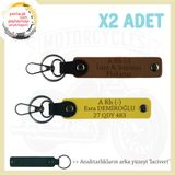 MiaWiki İsim Plaka ve Kan Grubu Yazılı Anahtarlık, Standart, MH-KAN-MT-6463x2, Açık Kahve-Sarı-lacivert, üniseks-yetişkin