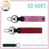 MiaWiki İsim Plaka ve Kan Grubu Yazılı Anahtarlık, Standart, MH-KAN-MT-6798x2, Kırmızı-Pembe-lacivert, üniseks-yetişkin
