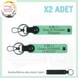 MiaWiki İsim Plaka ve Kan Grubu Yazılı Anahtarlık, Standart, MH-KAN-MT-7342x2, Yeşil-siyah, üniseks-yetişkin