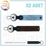 MiaWiki İsim Plaka ve Kan Grubu Yazılı Anahtarlık, Standart, MH-KAN-MT-7593x2, Koyu Kahve-Gök Mavi-siyah, üniseks-yetişkin