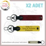 MiaWiki İsim Plaka ve Kan Grubu Yazılı Anahtarlık, Standart, MH-KAN-MT-8118x2, Sarı-Bordo-sütlü kahve, üniseks-yetişkin