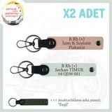 MiaWiki İsim Plaka ve Kan Grubu Yazılı Anahtarlık, Standart, MH-KAN-MT-8199x2, Yavruağzı-Beyaz-yeşil, üniseks-yetişkin