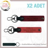 MiaWiki İsim Plaka ve Kan Grubu Yazılı Anahtarlık, Standart, MH-KAN-MT-8931x2, Nar Çiçeği-Bordo-lacivert, üniseks-yetişkin