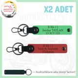 MiaWiki İsim Plaka ve Kan Grubu Yazılı Anahtarlık, Standart, MH-KAN-MT-8936x2, Nar Çiçeği-Fıstık Yeşil-lacivert, üniseks-yetişkin