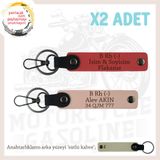 MiaWiki İsim Plaka ve Kan Grubu Yazılı Anahtarlık, Standart, MH-KAN-MT-9012x2, Nar Çiçeği-Yavruağzı-sütlü kahve, üniseks-yetişkin