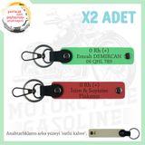 MiaWiki İsim Plaka ve Kan Grubu Yazılı Anahtarlık, Standart, MH-KAN-MT-9938x2, Nar Çiçeği-Fıstık Yeşil-sütlü kahve, üniseks-yetişkin