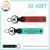 MiaWiki İsim Plaka ve Kan Grubu Yazılı Anahtarlık x2, Standart, MH-KAN-MT-5995x2, Nar Çiçeği-Turkuaz-lacivert, üniseks-yetişkin