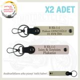 MiaWiki İsim Plaka ve Kan Grubu Yazılı Deri Anahtarlık, Standart, MH-KAN-MT-8091x2, Pudra-Sütlü Kahve-sütlü kahve, üniseks-yetişkin