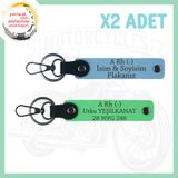MiaWiki İsim Plaka ve Kan Grubu Yazılı Motor Anahtarlık, Standart, MH-KAN-MT-4836x2, Gök Mavi-Fıstık Yeşil, üniseks-yetişkin