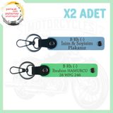 MiaWiki İsim Plaka ve Kan Grubu Yazılı Motor Anahtarlık, Standart, MH-KAN-MT-5036x2, Gök Mavi-Fıstık Yeşil, üniseks-yetişkin