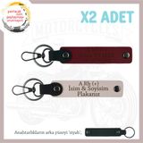 MiaWiki İsim Plaka ve Kan Grubu Yazılı Motorsiklet Anahtarlığı, Standart, MH-KAN-MT-6052x2, Pudra-Bordo-siyah, üniseks-yetişkin