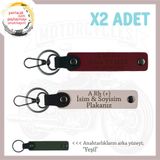MiaWiki İsim Plaka ve Kan Grubu Yazılı Motorsiklet Anahtarlığı, Standart, MH-KAN-MT-6054x2, Pudra-Bordo-yeşil, üniseks-yetişkin