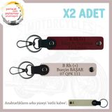 MiaWiki İsim Plaka ve Kan Grubu Yazılı Motorsiklet Anahtarlığı, Standart, MH-KAN-MT-8053x2, Pudra-Bordo-sütlü kahve, üniseks-yetişkin