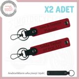 MiaWiki İsim & Plaka Yazılabilir Kişiye Özel Anahtarlık, Standart, MH-KAN-MT-11777x2, Kırmızı-siyah, üniseks-yetişkin