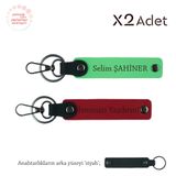 MiaWiki İsim & Soyisim Kişiselleştirilmiş 2'li Anahtarlık, Standart, MH-KAN-1577x2, Kırmızı-Fıstık Yeşil-Siyah, üniseks-yetişkin