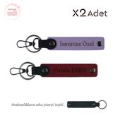 MiaWiki İsim & Soyisim Kişiselleştirilmiş 2'li Anahtarlık, Standart, MH-KAN-1647x2, Mor Menekşe-Bordo-Siyah, üniseks-yetişkin