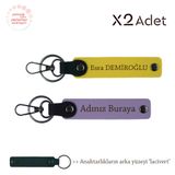 MiaWiki İsim & Soyisim Kişiselleştirilmiş 2'li Anahtarlık, Standart, MH-KAN-1688x2, Mor Menekşe-Sarı-Lacivert, üniseks-yetişkin