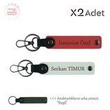 MiaWiki İsim & Soyisim Kişiselleştirilmiş 2'li Anahtarlık, Standart, MH-KAN-1729x2, Nar Çiçeği-Beyaz-Yeşil, üniseks-yetişkin