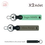 MiaWiki İsim & Soyisim Yazılı 2'li Anahtarlık Seti, Standart, MH-KAN-1562x2, Kül Gri-Yeşil-Siyah, üniseks-yetişkin