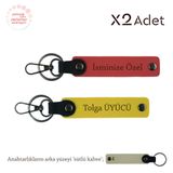 MiaWiki İsim & Soyisim Yazılı 2'li Anahtarlık Seti, Standart, MH-KAN-1785x2, Nar Çiçeği-Sarı-Sütlü Kahve, üniseks-yetişkin