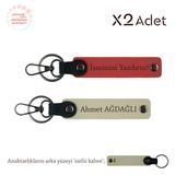 MiaWiki İsim & Soyisim Yazılı 2'li Anahtarlık Seti, Standart, MH-KAN-1792x2, Nar Çiçeği-Sütlü Kahve-Sütlü Kahve, üniseks-yetişkin