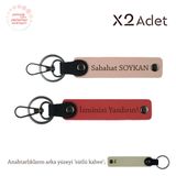 MiaWiki İsim & Soyisim Yazılı 2'li Anahtarlık Seti, Standart, MH-KAN-1812x2, Nar Çiçeği-Yavru Ağzı-Sütlü Kahve, üniseks-yetişkin