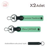 MiaWiki İsim & Soyisim Yazılı 2'li Anahtarlık Seti, Standart, MH-KAN-2142x2, Yeşil-Siyah, üniseks-yetişkin