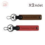 MiaWiki İsim Soyisimli 2'li Anahtarlık Seti, Standart, MH-KAN-1112x2, Nar Çiçeği-Açık Kahve, üniseks-yetişkin