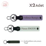 MiaWiki İsim & Soyisimli Kişisel 2'li Anahtarlık, Standart, MH-KAN-1644x2, Mor Menekşe-Beyaz-Yeşil, üniseks-yetişkin