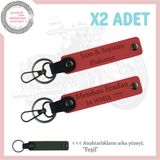 MiaWiki İsim Ve Plaka Yazılı 2'li Anahtarlık Motor, Standart, MH-KAN-MT-12014x2, Nar Çiçeği-yeşil, üniseks-yetişkin