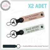 MiaWiki İsim Ve Plaka Yazılı 2'li Anahtarlık Motor, Standart, MH-KAN-MT-12196x2, Yavruağzı-Beyaz-lacivert, üniseks-yetişkin