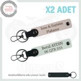 MiaWiki İsim Ve Plaka Yazılı Anahtarlık Set Motorcu, Standart, MH-KAN-MT-12047x2, Pudra-Beyaz-siyah, üniseks-yetişkin