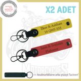MiaWiki İsim Ve Plaka Yazılı Anahtarlık x2'li, Standart, MH-KAN-MT-11983x2, Nar Çiçeği-Sarı-lacivert, üniseks-yetişkin