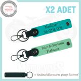 MiaWiki İsim ve Plaka Yazılı Motosiklet Anahtarlık, Standart, MH-KAN-MT-12322x2, Yeşil-Koyu Turkuaz-lacivert, üniseks-yetişkin