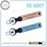 MiaWiki İsim Ve Plaka Yazılı Özel Anahtarlık, Standart, MH-KAN-MT-12224x2, Yavruağzı-Gök Mavi-sütlü kahve, üniseks-yetişkin