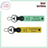 MiaWiki İsim Yazılabilir 61 Trabzon Anahtarlık, Tek Ebat, MH-KAN-61-132x2, açık yeşil-sarı, üniseks-yetişkin