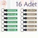 MiaWiki İsim Yazılabilir Deri Hatıra Anahtarlık, Standart, MH-KAN9036X16, Açık Yeşil & Sütlü Kahve, üniseks-yetişkin