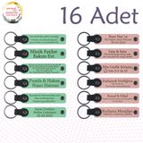 MiaWiki İsim Yazılabilir Deri Hatıra Anahtarlık, Standart, MH-KAN9038X16, Açık Yeşil & Yavru Ağzı, üniseks-yetişkin