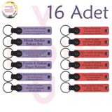 MiaWiki İsim Yazılabilir Deri Hatıra Anahtarlık, Standart, MH-KAN9112X16, Mor Menekşe & Nar Çiçeği, üniseks-yetişkin