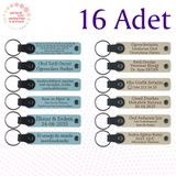 MiaWiki İsim Yazılabilir Deri Hatıra Anahtarlık, Tek Ebat, MH-KAN9072X16, Gök Mavi & Sütlü Kahve, üniseks-yetişkin